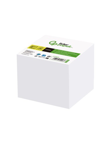 TACO PAPEL ENCOLADO LIDERPAPELBLANCO 10X10X10 CM 1000H