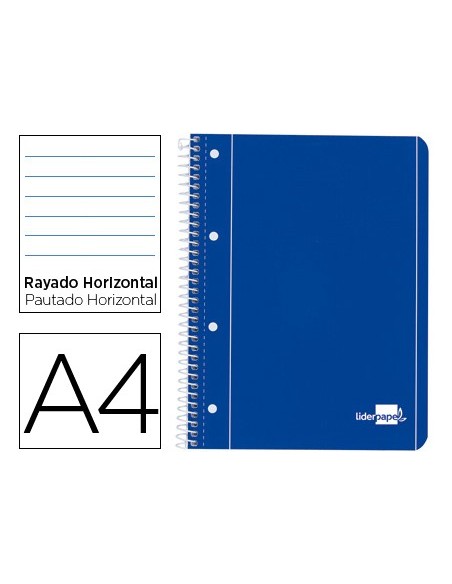 CUADERNO ESP. LIDERPAPEL A4 T.BLANDA MICRO HOR.4T. 80H 70GR. AZ.