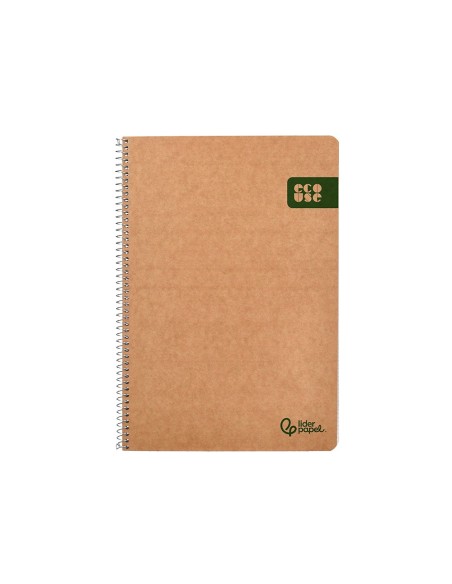 CUADERNO ESP. ECOUSE FL. T.CARTON RECICLADO KRAFT 4MM 80H. 60GR.