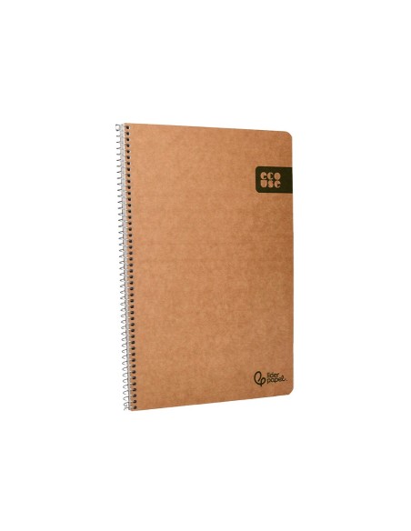 CUADERNO ESP. ECOUSE FL. T.CARTON RECICLADO KRAFT 4MM 80H. 60GR.