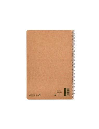 CUADERNO ESP. ECOUSE FL. T.CARTON RECICLADO KRAFT 4MM 80H. 60GR.