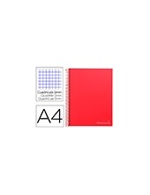 CUADERNO ESP. JOLLY A4 T.FORRADA MICRO 5MM 5B 4T.140H 75GR. RJ. 2
