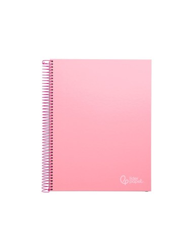 CUADERNO ESP. JOLLY A4 T.FORRADA MICRO 5MM 5B 4T.140H 75GR. ROSA