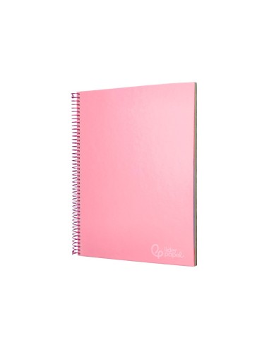CUADERNO ESP. JOLLY A4 T.FORRADA MICRO 5MM 5B 4T.140H 75GR. ROSA