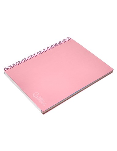 CUADERNO ESP. JOLLY A4 T.FORRADA MICRO 5MM 5B 4T.140H 75GR. ROSA