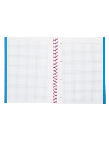 CUADERNO ESP. JOLLY A4 T.FORRADA MICRO 5MM 5B 4T.140H 75GR. ROSA