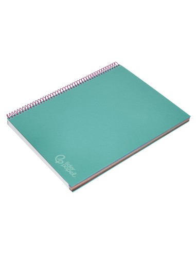 CUADERNO ESP. JOLLY A4 T.FORRADA MICRO 5MM 5B 4T.140H 75GR. TURQ.