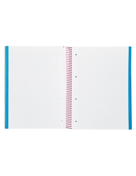 CUADERNO ESP. JOLLY A4 T.FORRADA MICRO 5MM 5B 4T.140H 75GR. TURQ.