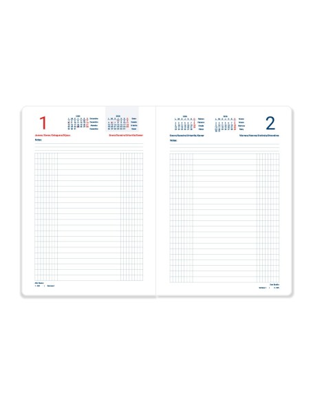 DIETARIO  2026 A6 120X165MM DIA PAGINA NG.PAPEL 70GR.FSC