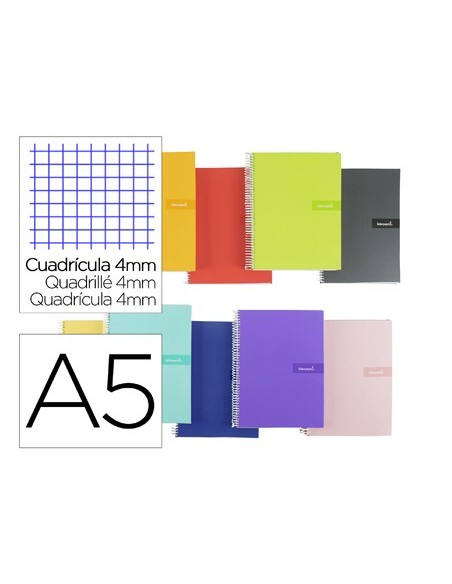 CUADERNO ESP. CRAFTY A5 T.FORRADA 4MM 80H. 90GR. COL.SURT.
