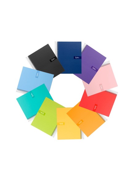 CUADERNO ESP. CRAFTY A5 T.FORRADA PAUTA 2,5MM 80H 90GR.COL. SURT.