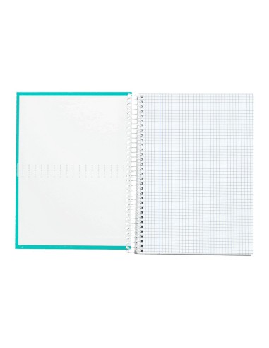 CUADERNO ESP. CRAFTY A4 T.FORRADA MICRO 120H 90GR. 5MM 5B.4T. TURQ.