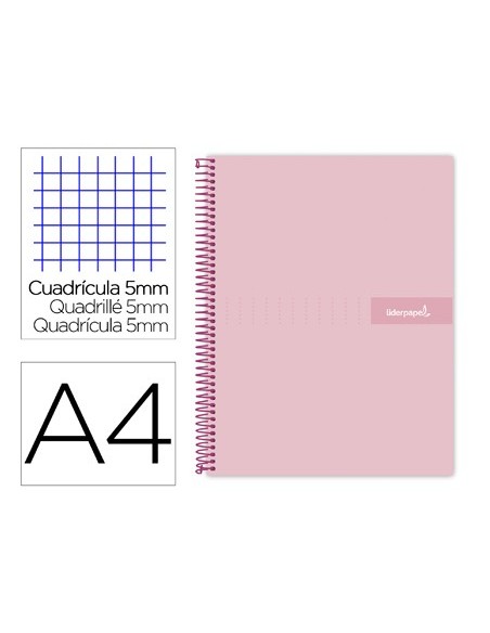 CUADERNO ESP. CRAFTY A4 T.FORRADA MICRO 120H 90GR. 5MM.5B.4T. ROSA