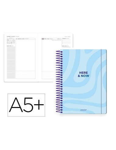 AGENDA ESP.ANTARTIK HERE AND NOW A5+ 2026 D/P AZ. CLARO PAPEL 80G FSC