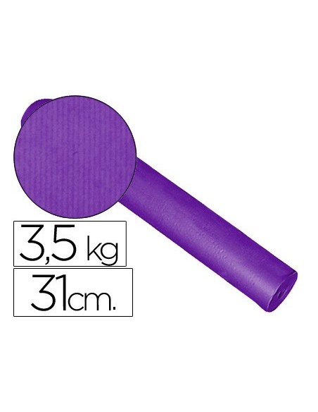 PAPEL REGALO KRAFT LISO BOBINA ANCHO 31CM 3,5 KG 60GR.LILA