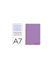 CUADERNO ESP. WONDER A7 T.PLASTICO MICRO 5MM 4B.100H. 90GR. VIO. 2