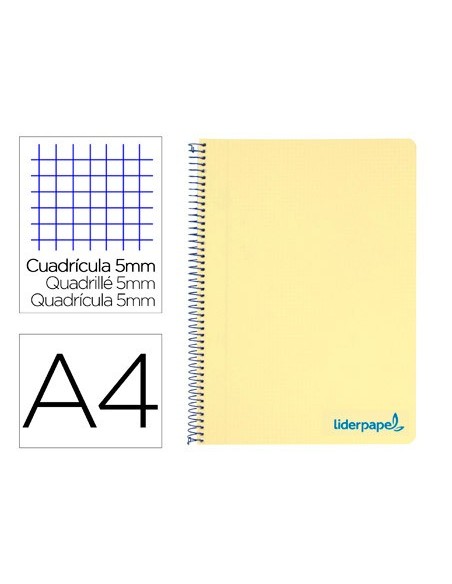 CUADERNO ESP. WONDER A4 T.PLASTICO MICRO 5MM 5B 4T. 120H 90GR. AM.
