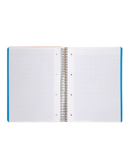 CUADERNO ESP. WONDER A4 T.PLASTICO MICRO 5MM 5B 4T. 120H 90GR. VE.