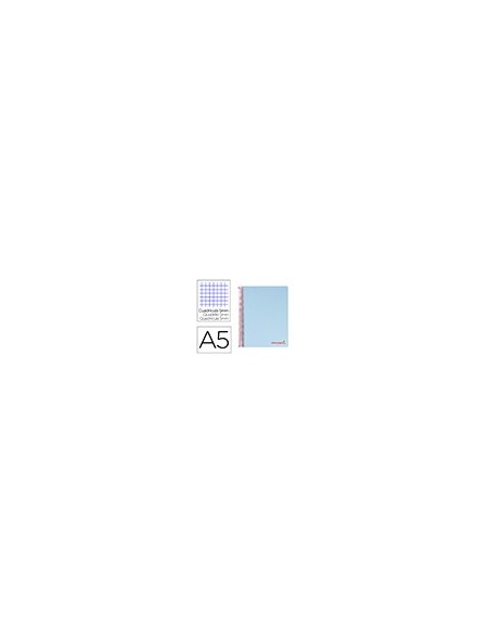 CUADERNO ESP. WONDER A5 T.PLASTICO MICRO 5MM 5B 6T. 120H.90GR. AZ.
