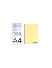 CUADERNO ESP. WONDER A4 T.PLASTICO 4MM 80H 90GR. AM. *74930 2