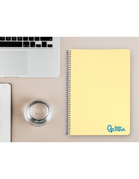 CUADERNO ESP. WONDER A4 T.PLASTICO 4MM 80H 90GR. AM. *74930