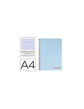 CUADERNO ESP. WONDER A4 T.PLASTICO 4MM 80H 90GR. AZ. *74927 2