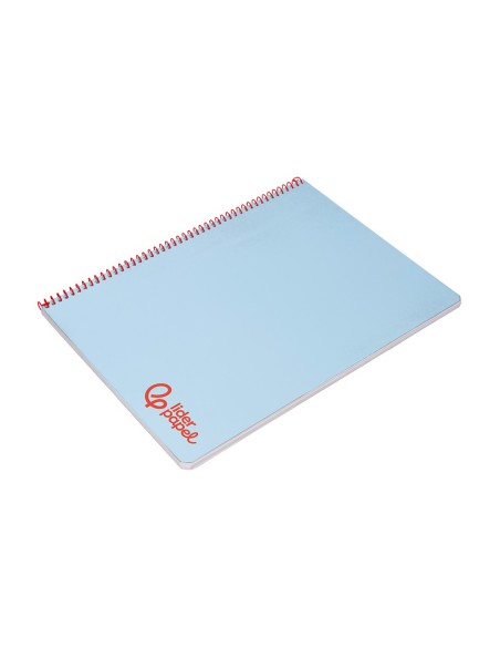 CUADERNO ESP. WONDER A4 T.PLASTICO 4MM 80H 90GR. AZ. *74927