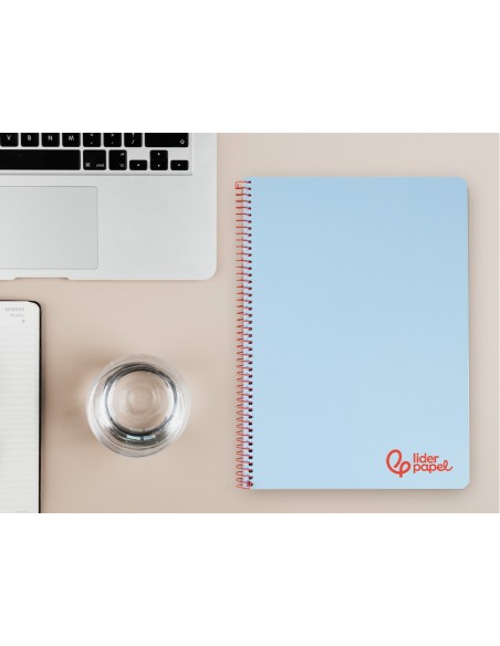 CUADERNO ESP. WONDER A4 T.PLASTICO 4MM 80H 90GR. AZ. *74927