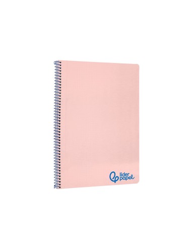 CUADERNO ESP. WONDER A4 T.PLASTICO 4MM 80H 90GR. ROSA *74928