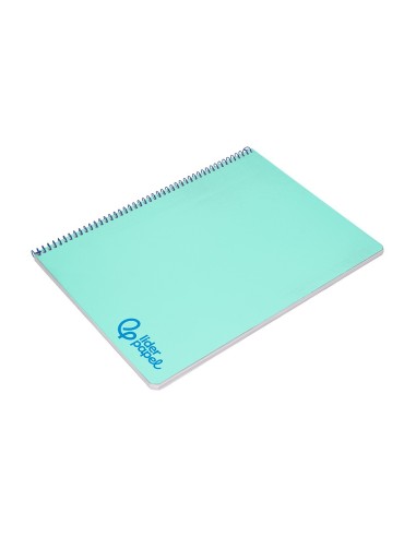 CUADERNO ESP. WONDER A4 T.PLASTICO 4MM 80H 90GR. VE. *74929