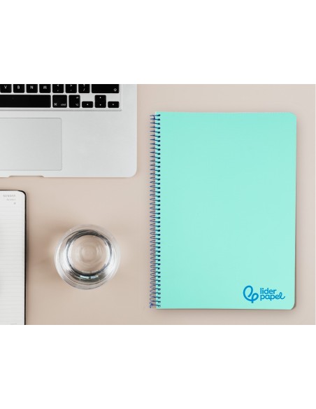 CUADERNO ESP. WONDER A4 T.PLASTICO 4MM 80H 90GR. VE. *74929