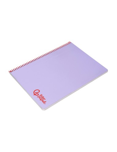 CUADERNO ESP. WONDER A4 T.PLASTICO 4MM 80H 90GR. VIO. *74932