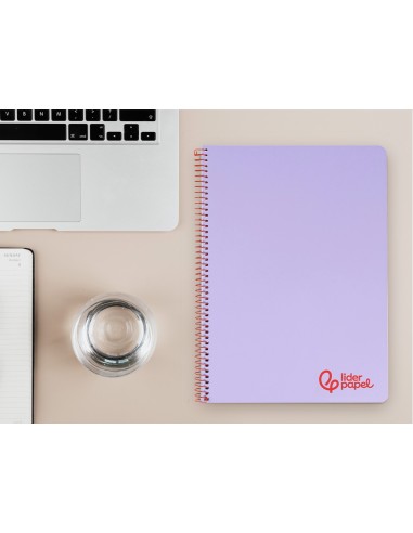 CUADERNO ESP. WONDER A4 T.PLASTICO 4MM 80H 90GR. VIO. *74932