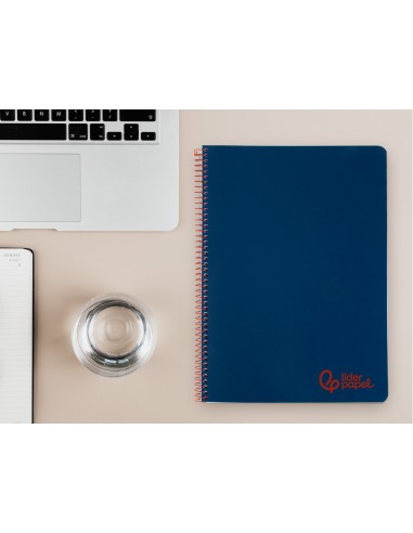 CUADERNO ESP. WONDER A4 T.PLASTICO 4MM 80H 90GR. AZ. MARINO