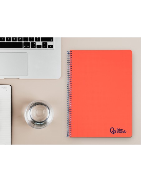 CUADERNO ESP. WONDER A4 T.PLASTICO 4MM 80H 90GR. RJ.