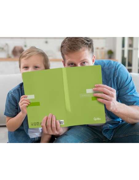 CUADERNO ENCOLADO SCRIPTUS A4 T.CARTON PAUTA 2.5MM 48H. 90GR. SURT.