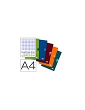 CUADERNO ENCOLADO SCRIPTUS A4 T.CARTON 3MM 48H. 90GR. COL.SURT. 2