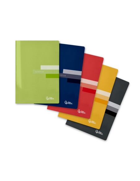 CUADERNO ENCOLADO SCRIPTUS A4 T.CARTON LISO 48H. 90GR. COL.SURT.