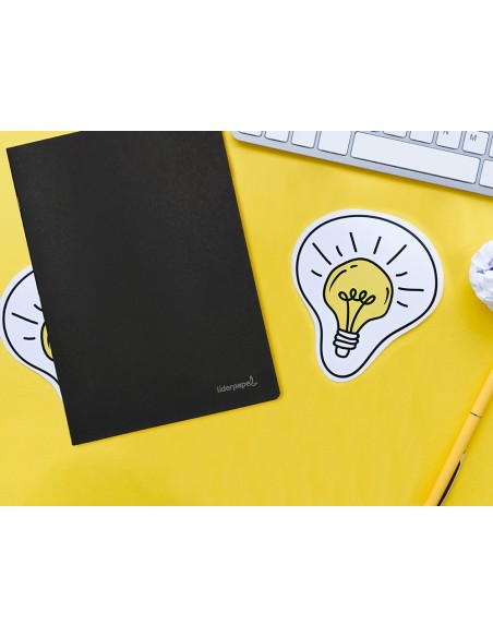 CUADERNO ENCOLADO LIDERPAPEL A5 T.CARTON LISO 80H. 60GR. NG.