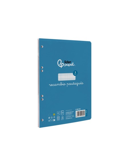 RECAMBIO LIDERPAPEL4º100 H CUADO PAUTADO 3 MM 70 GR C/MARGEN**