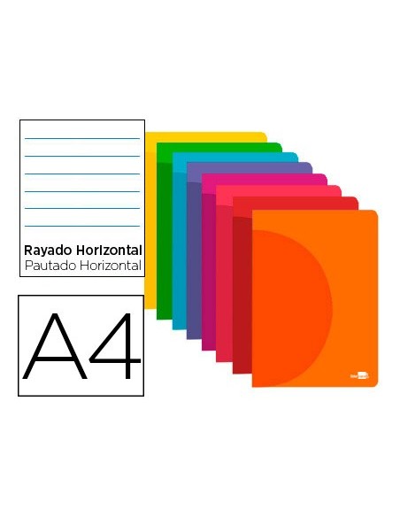 CUADERNO GRAP. 360 A4 T.PLASTICO HORIZONTAL 48H. 90GR SURT.