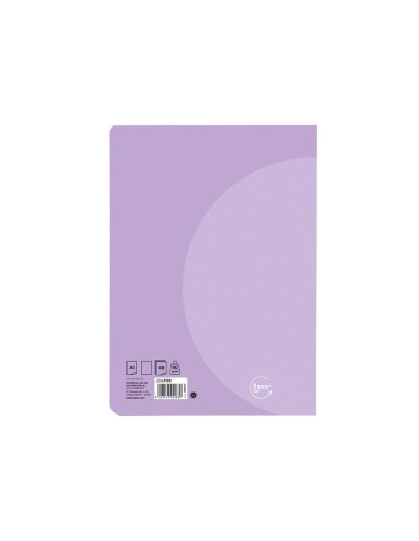 CUADERNO  360 T.DE PLAST.A5 48H. 90G/M2 LISO SIN MARGEN PASTEL SURT.