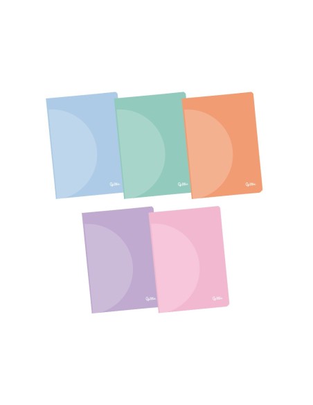 CUADERNO  360 T.DE PLAST.A4 48H. 90G/M2 LISO SIN MARGEN PASTEL SURT.