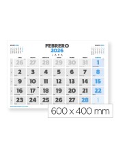 CALENDARIO PARED  CLASICO 2026 LOMO ENGOMADO 60X40 CM PAPEL 105 GR