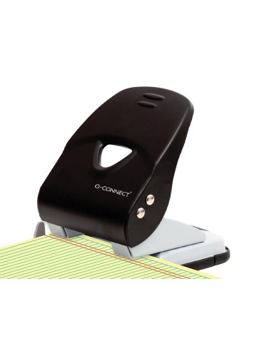 TALADRADOR Q-CONECT METAL NEGRO 2 TALADROS CAPACIDAD 40 HOJAS