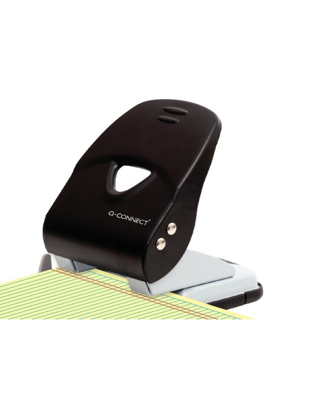 TALADRADOR Q-CONECT METAL NEGRO 2 TALADROS CAPACIDAD 40 HOJAS