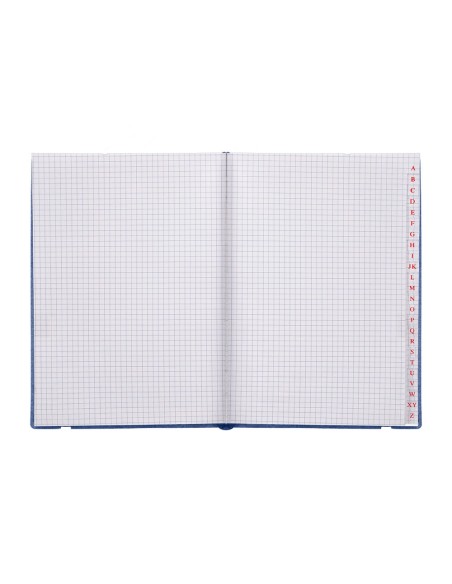 CUADERNO GRAP. LIDERPAPEL INDICE A6 4MM 120H. 70GR. AZ. C/GOMA