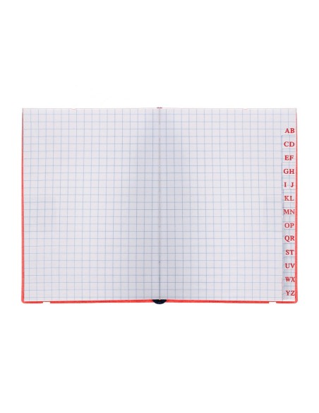 CUADERNO GRAP. LIDERPAPEL INDICE A7 4MM 120H. 70GR.RJ. C/GOMA