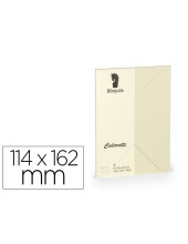 SOBRE ROSSLER COLORETTI C6 MINISTRO CREMA 114X162MM PK.DE 5 UD.