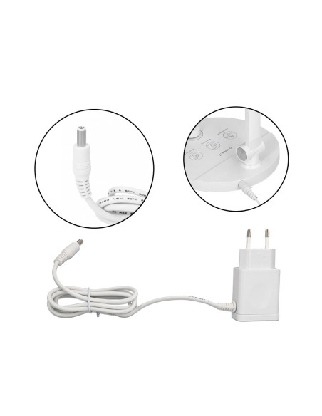 LAMPARA OFICINA Q-CON.SOBREMESA PRO.ABS 80 LEDS 7 W INTERRUPTOR BL.